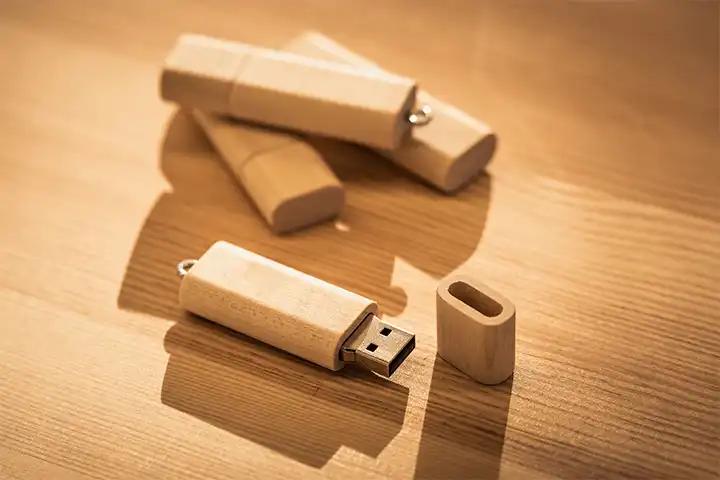 USB-Sticks mit Holzhülle
