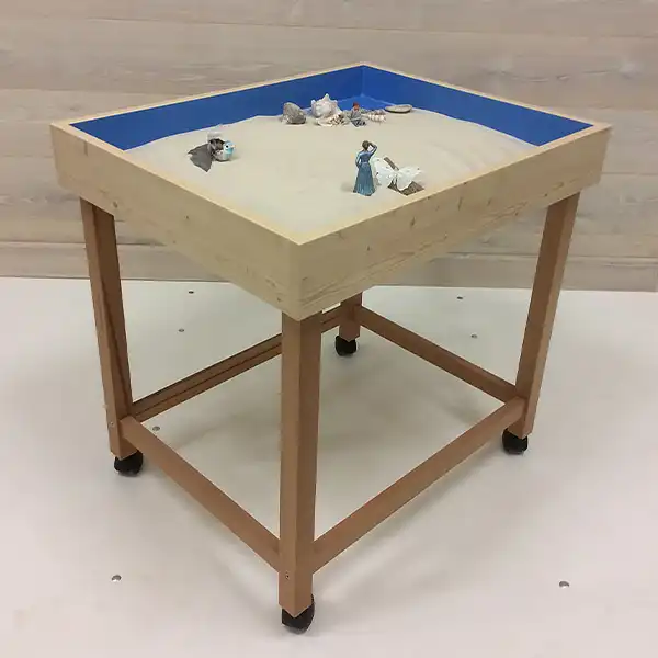 Sandspieltherapie-Kasten aus Holz