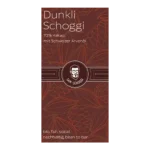 braune Verpackung "Dunkli Schoggi" mit Arvenöl